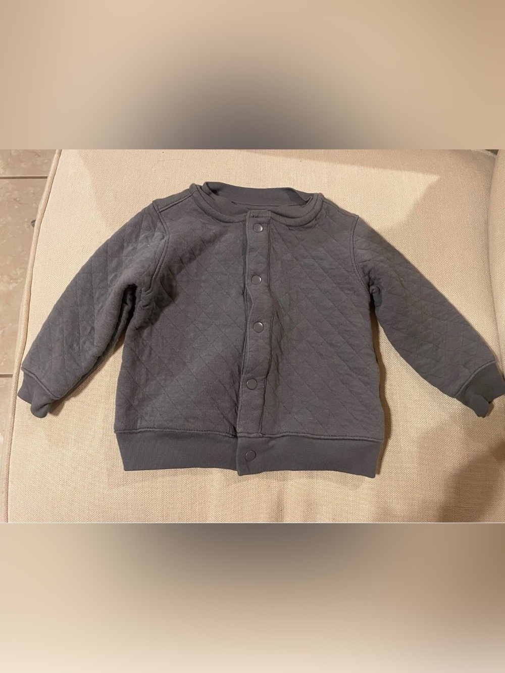 Carter's Child of Mine Quilted Snap-Front Jacket in Gray